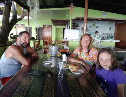 Guests enjoying a meal together